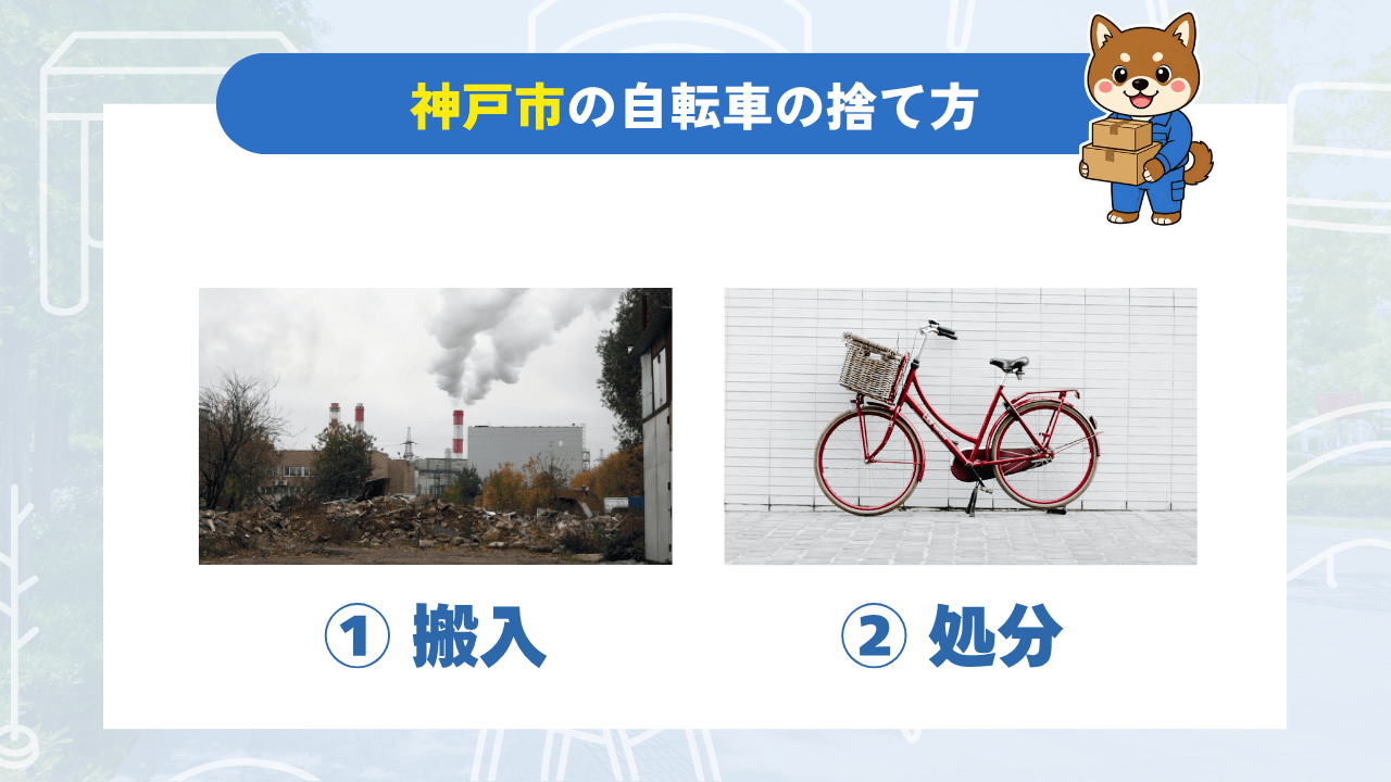 神戸市の自転車の捨て方|搬入して処分